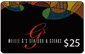 Willie G's Seafood & Steakhouse Gift Cards