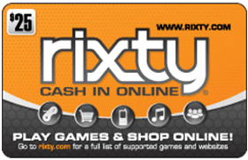 Rixty Online Games Gift Cards